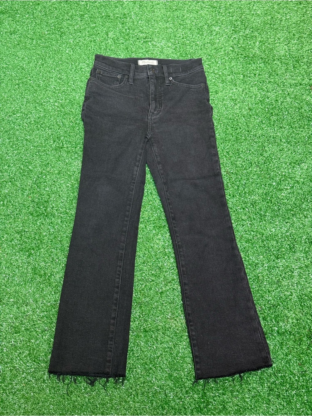 Madewell Cali Demi-Boot Black Women's Distressed High Rise Jeans Size 25
